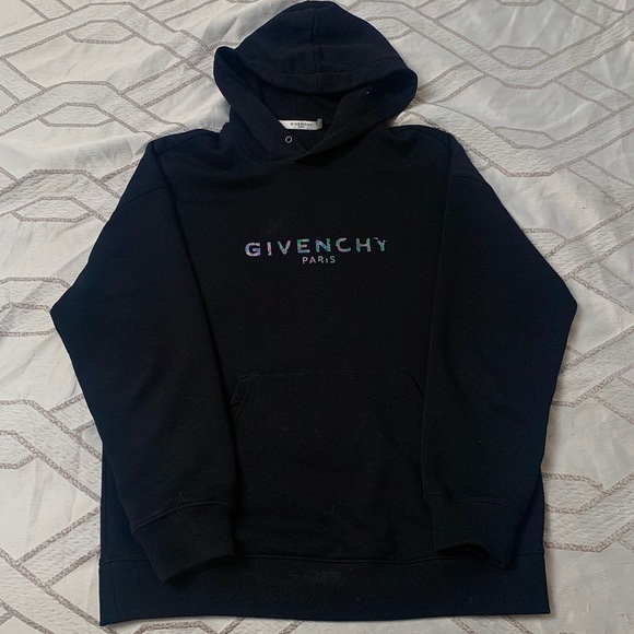 givenchy blurred hoodie